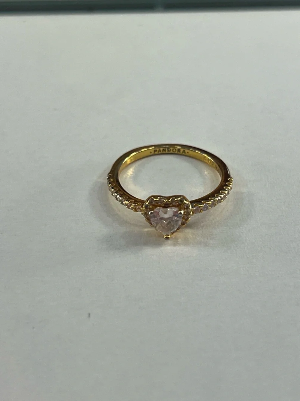 Pandora Gold Heart Ring Size 7